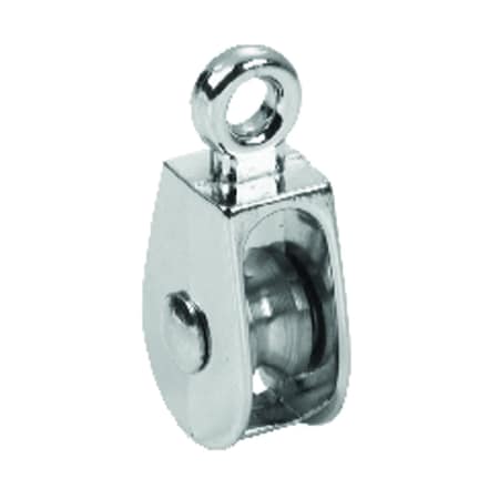 Campbell Chain & Fittings Campbell 1 in. D Nickel Copper Ridge Eye Single Eye Pulley T7655112N